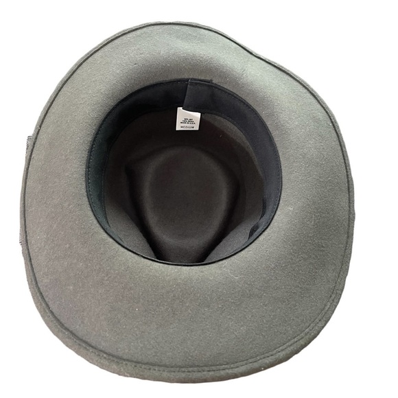 Boutique 100% Wool Olive Fedora Made in USA with Leather Trim NWT Unisex - Picture 13 of 15